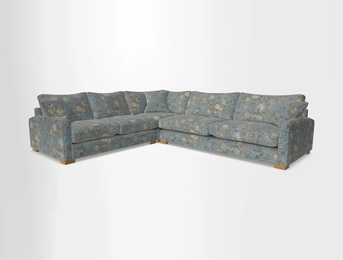 Brook Green large corner sofa RHF in Two Tone Plain Biscuit
