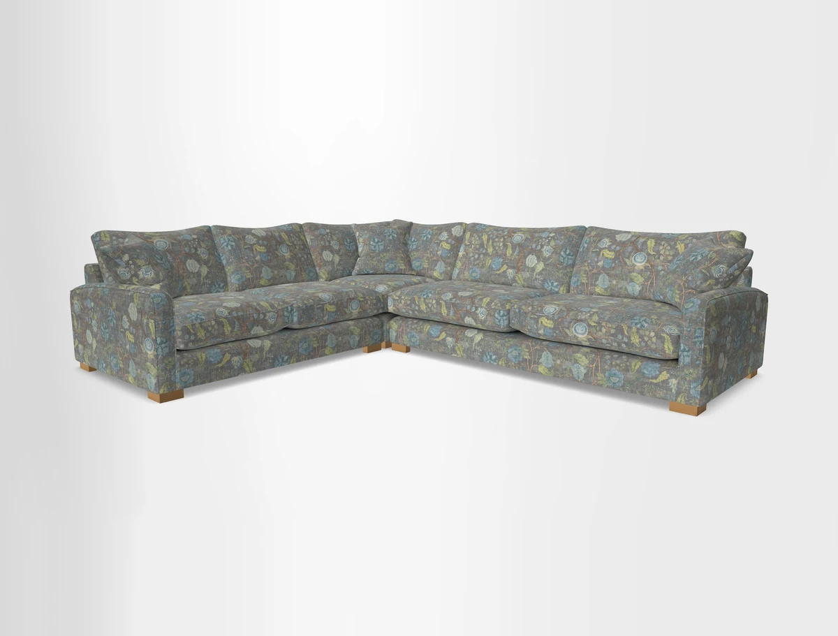 Brook Green large corner sofa RHF in Two Tone Plain Biscuit