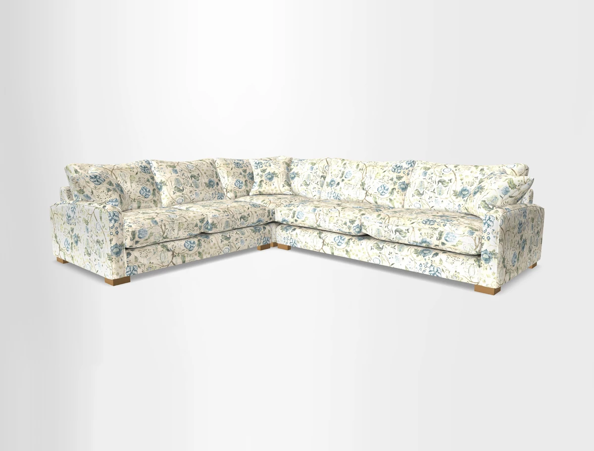Brook Green large corner sofa RHF in Two Tone Plain Biscuit