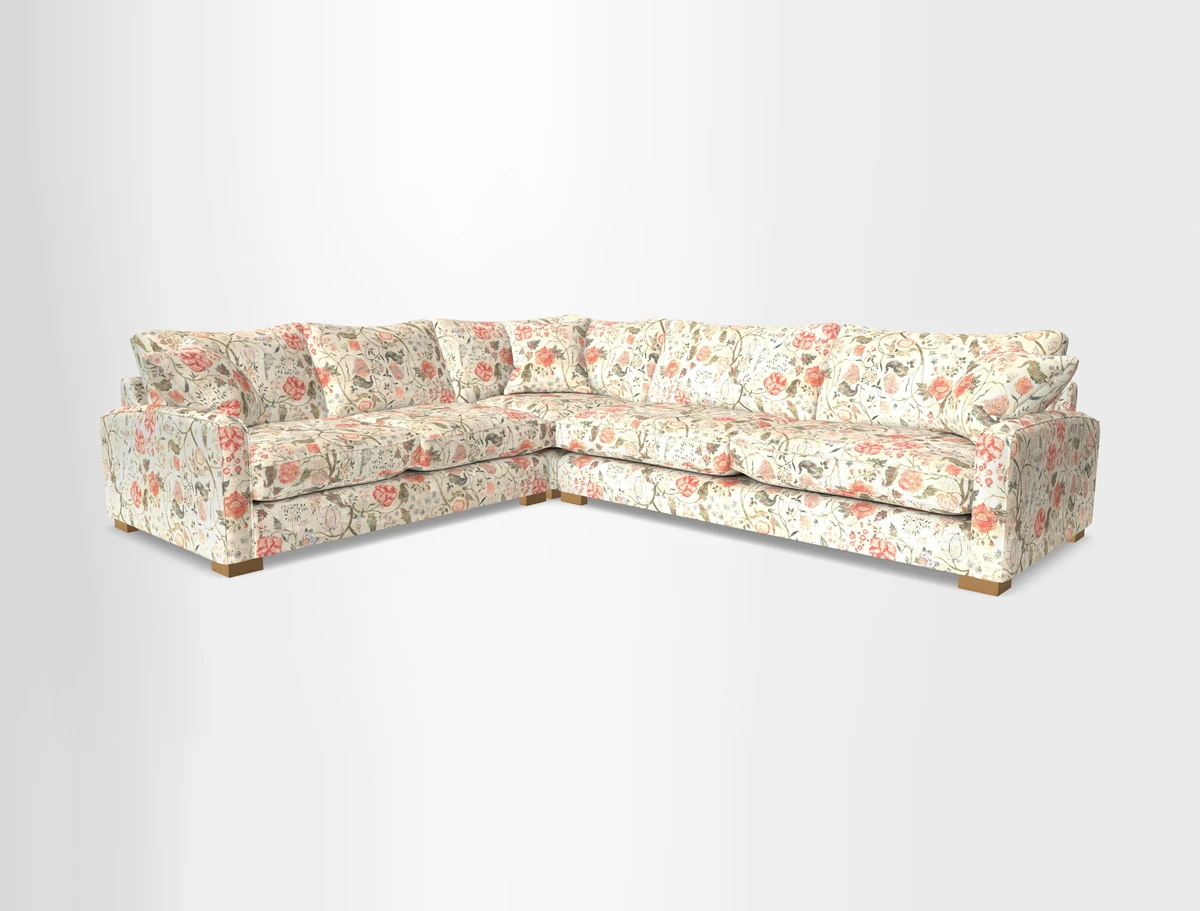 Brook Green large corner sofa RHF in Two Tone Plain Biscuit
