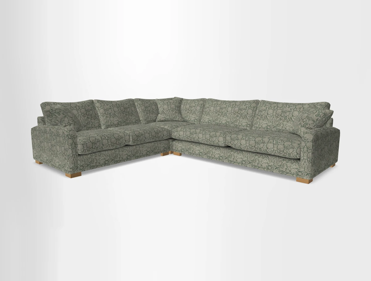 Brook Green large corner sofa RHF in Two Tone Plain Biscuit