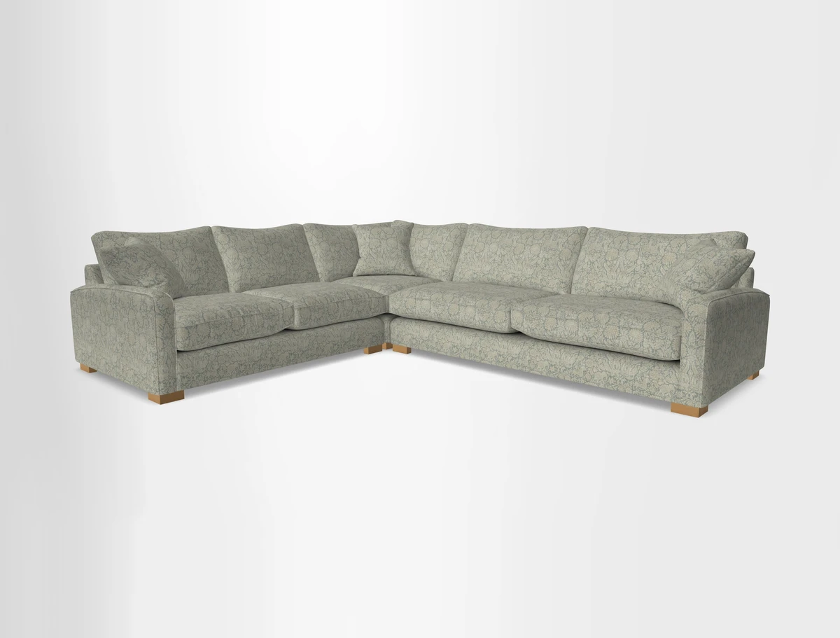 Brook Green large corner sofa RHF in Two Tone Plain Biscuit