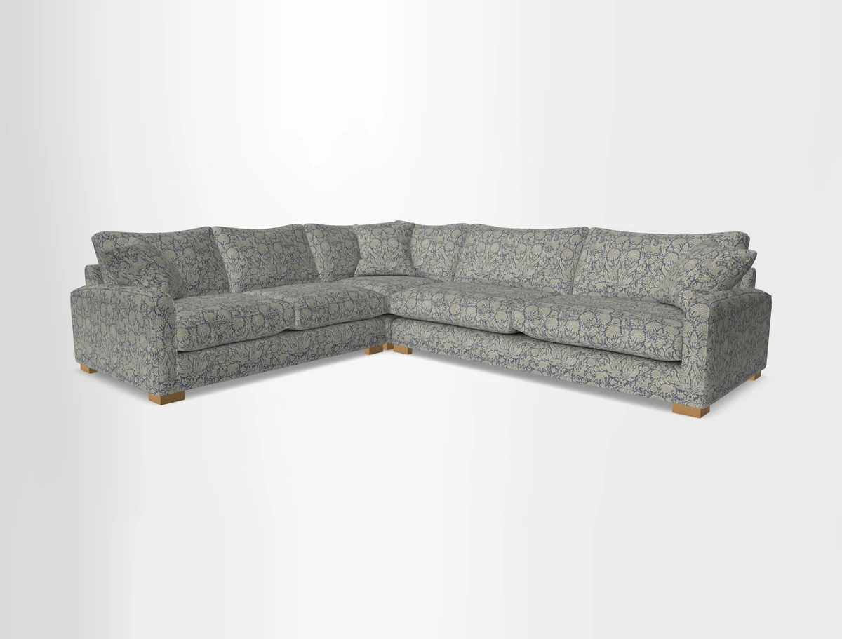 Brook Green large corner sofa RHF in Two Tone Plain Biscuit