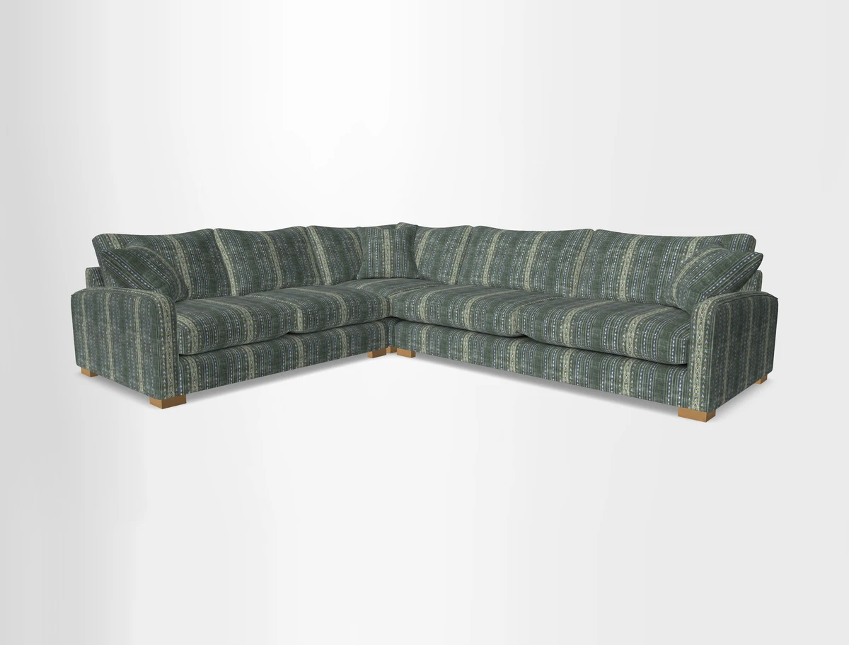 Brook Green large corner sofa RHF in Two Tone Plain Biscuit