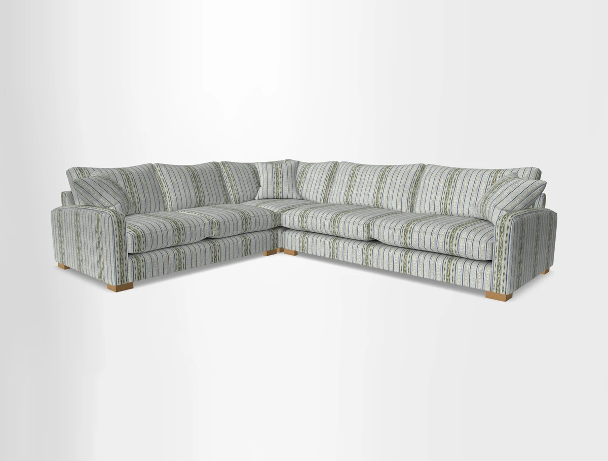 Brook Green large corner sofa RHF in Two Tone Plain Biscuit