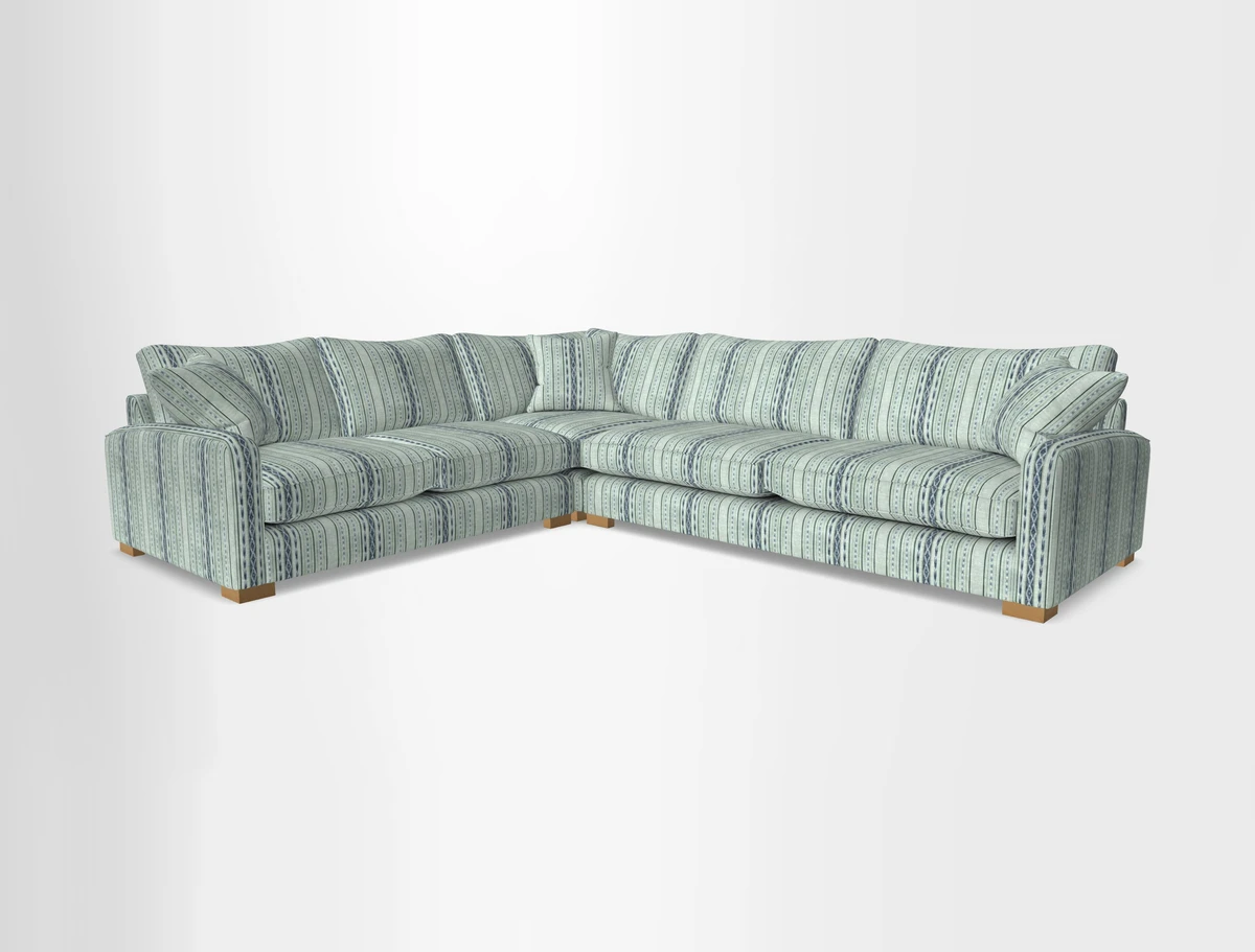 Brook Green large corner sofa RHF in Two Tone Plain Biscuit