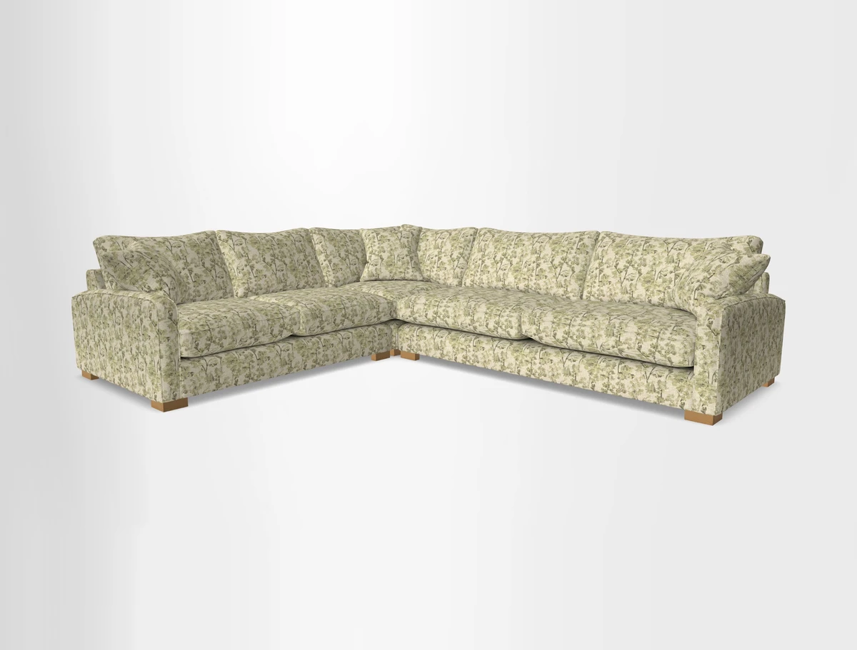 Brook Green large corner sofa RHF in Two Tone Plain Biscuit
