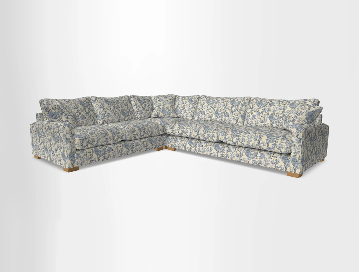 Brook Green large corner sofa RHF in Two Tone Plain Biscuit