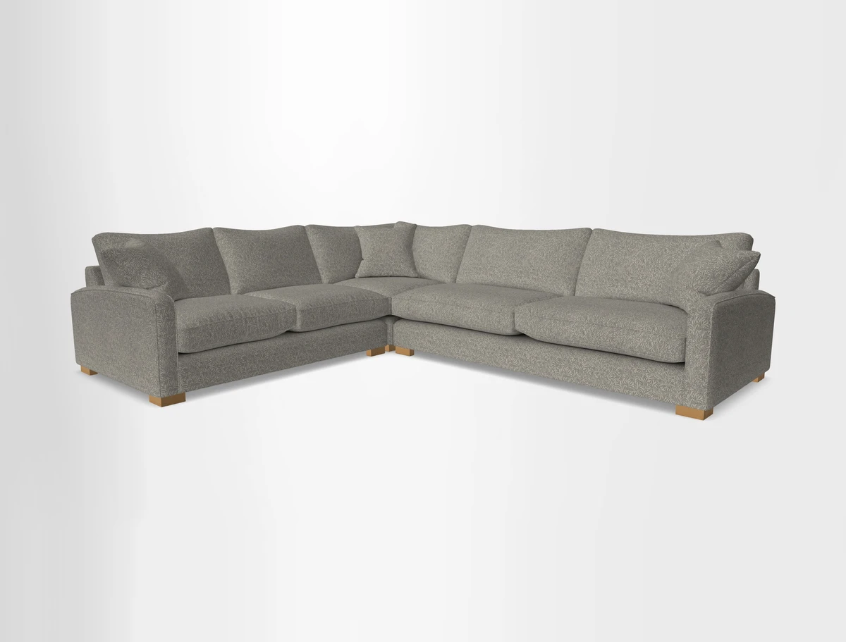 Brook Green large corner sofa RHF in Two Tone Plain Biscuit