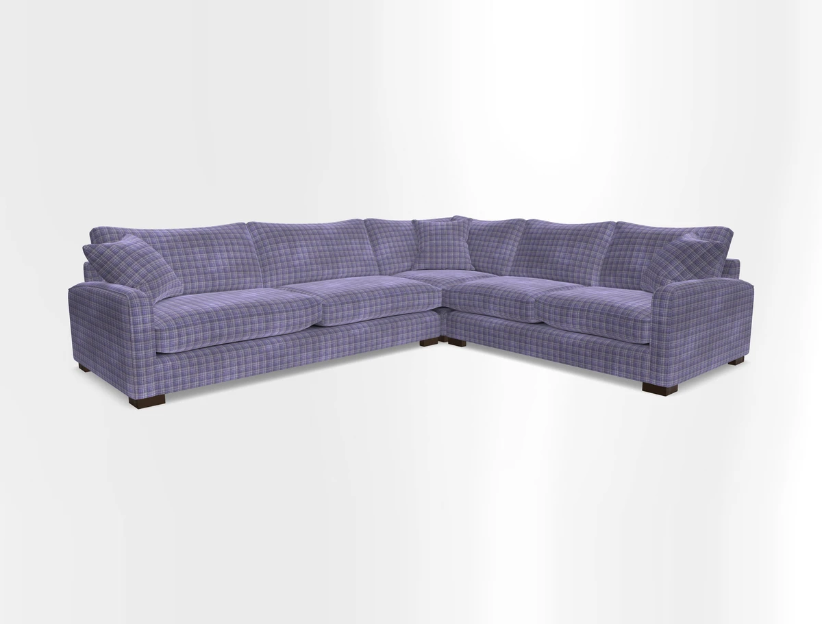 Brook Green large corner sofa LHF in Two Tone Plain Biscuit