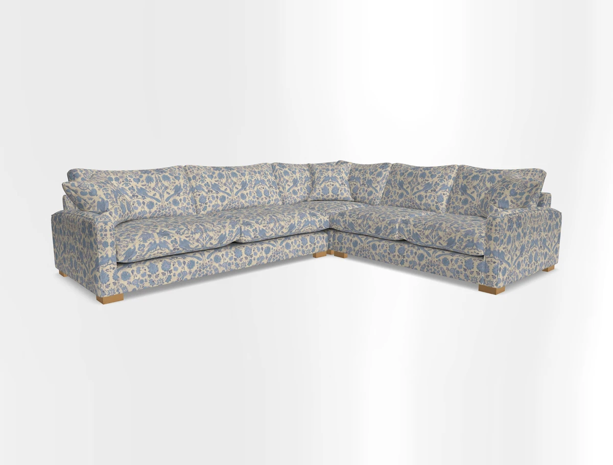 Brook Green large corner sofa LHF in Two Tone Plain Biscuit