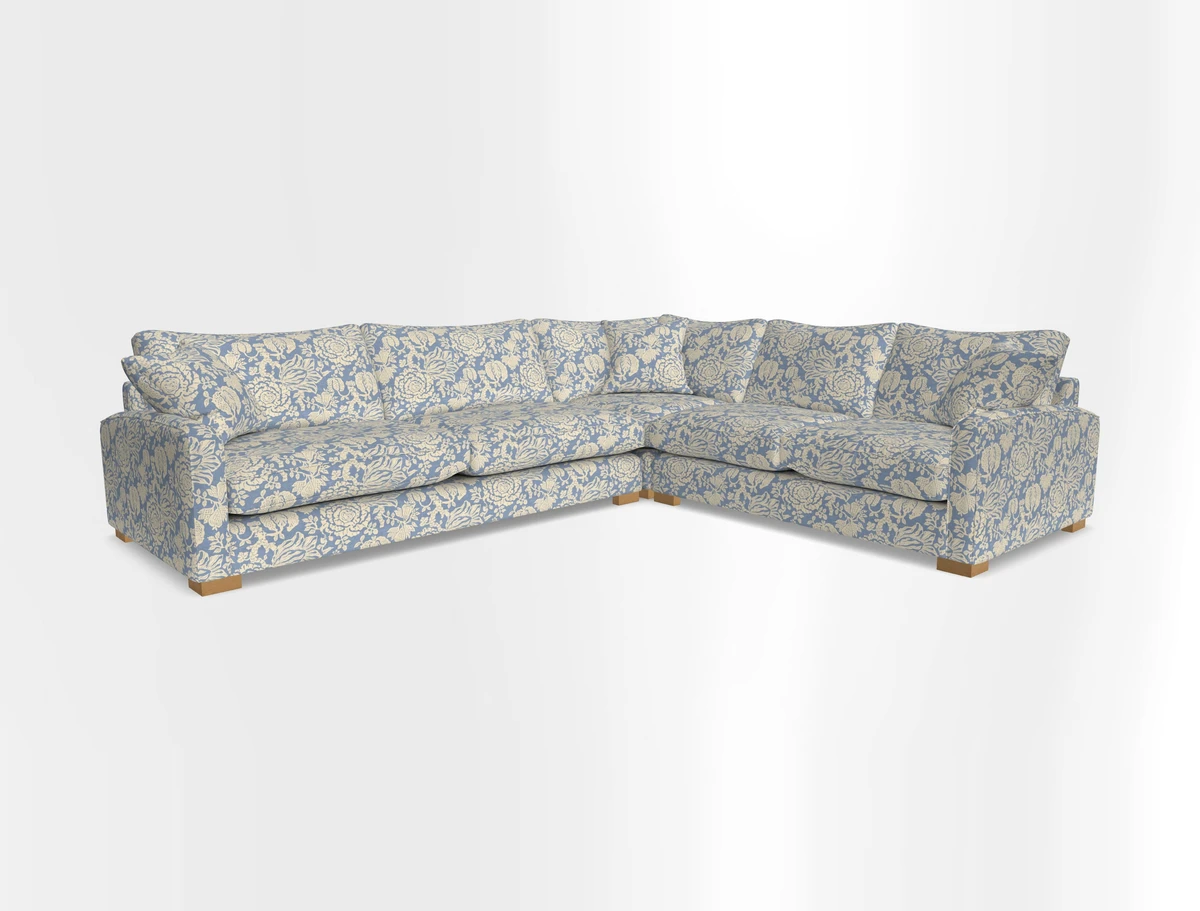 Brook Green large corner sofa LHF in Two Tone Plain Biscuit