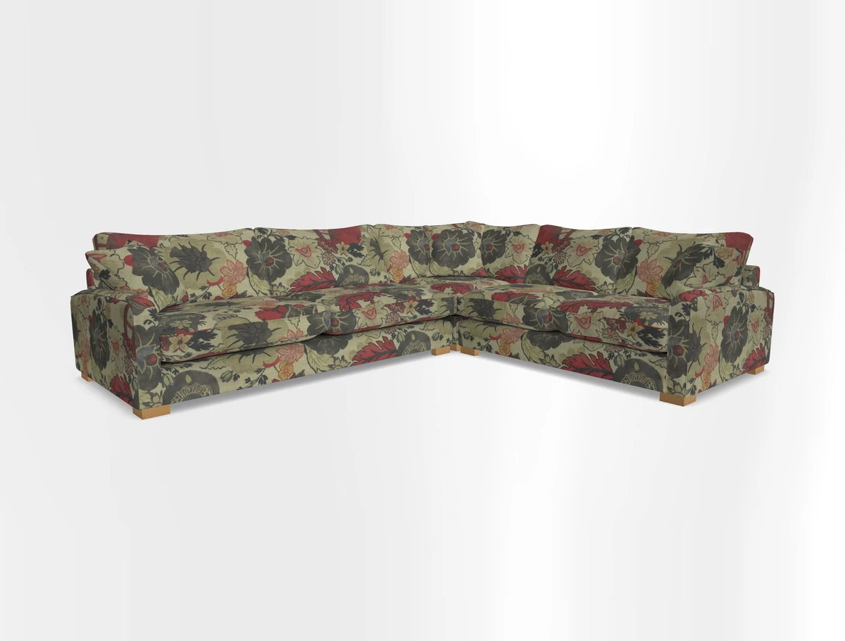 Brook Green large corner sofa LHF in Two Tone Plain Biscuit