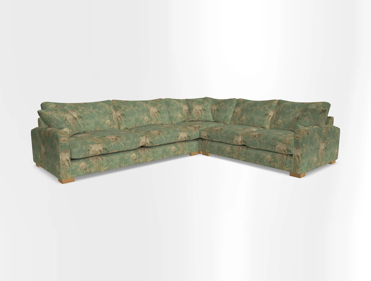 Brook Green large corner sofa LHF in Two Tone Plain Biscuit