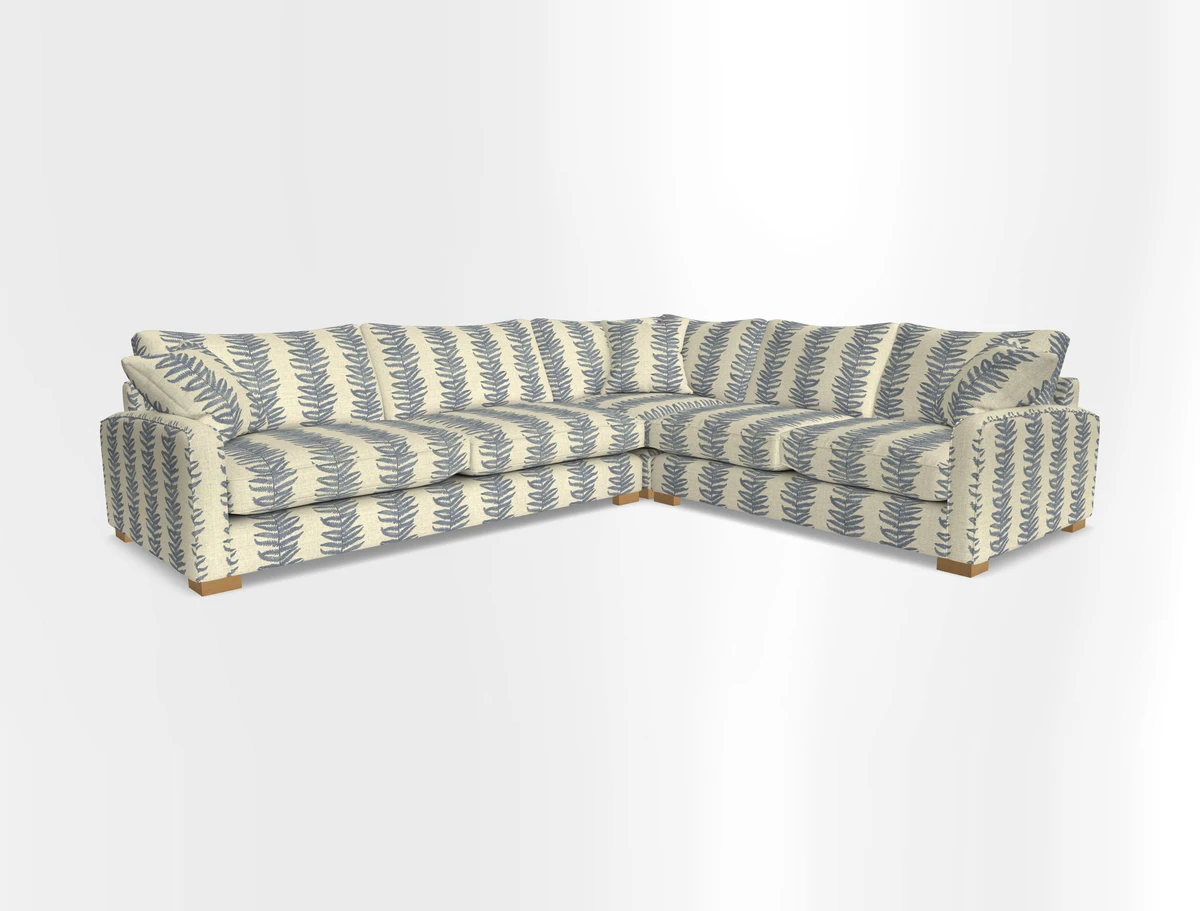 Brook Green large corner sofa LHF in Two Tone Plain Biscuit