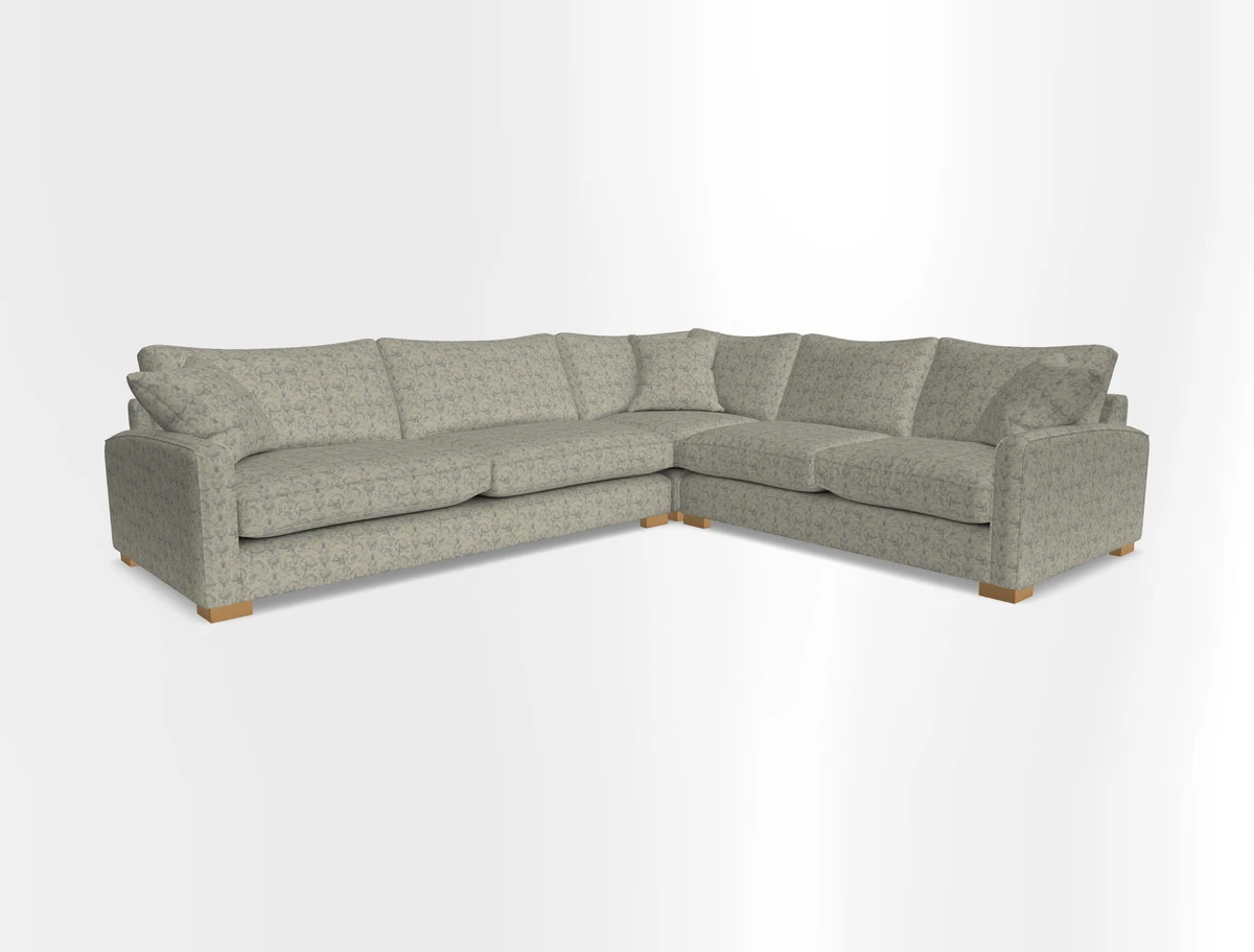 Brook Green large corner sofa LHF in Two Tone Plain Biscuit