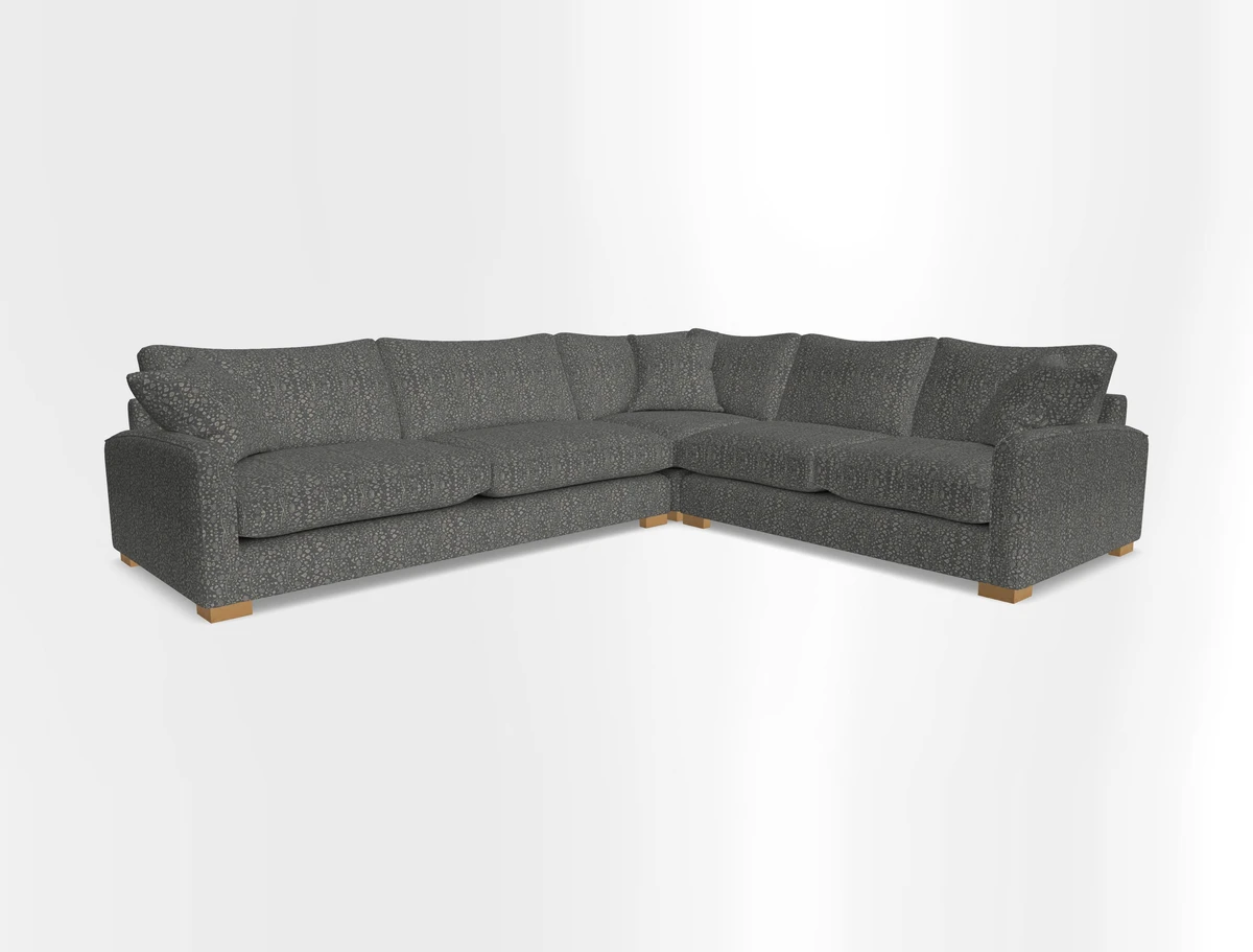 Brook Green large corner sofa LHF in Two Tone Plain Biscuit