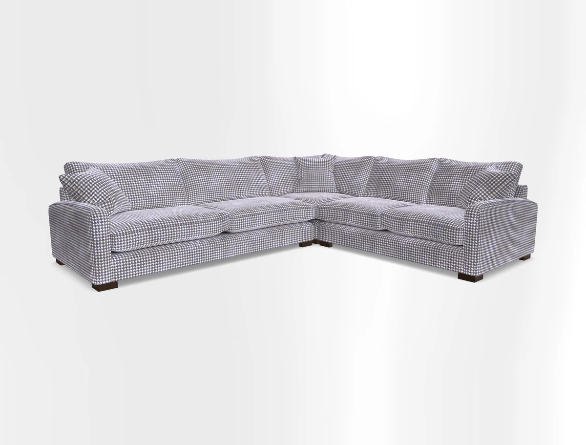 Brook Green large corner sofa LHF in Two Tone Plain Biscuit