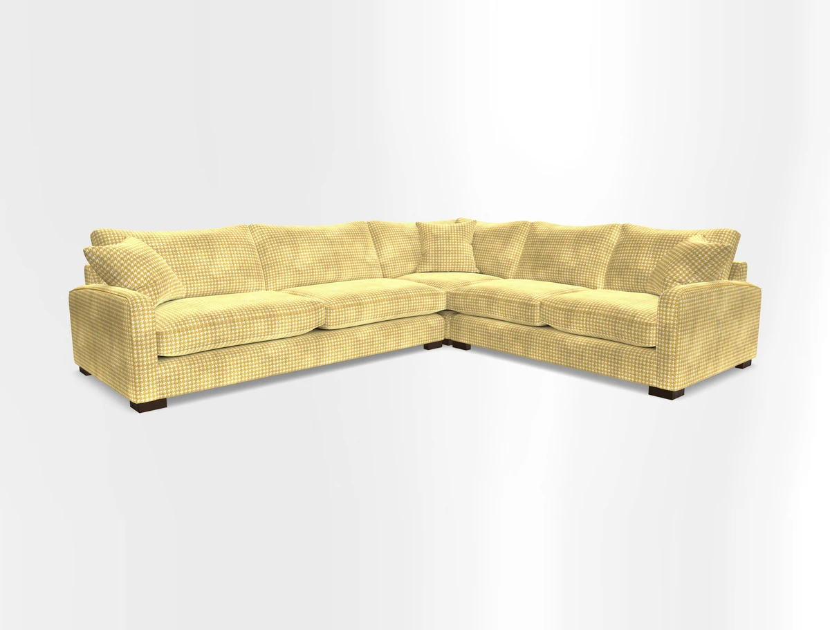 Brook Green large corner sofa LHF in Two Tone Plain Biscuit