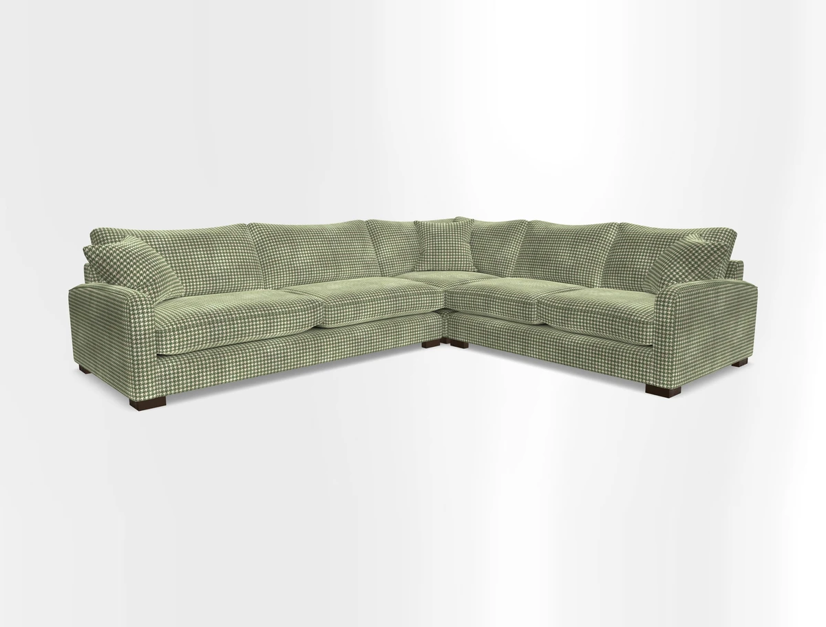 Brook Green large corner sofa LHF in Two Tone Plain Biscuit