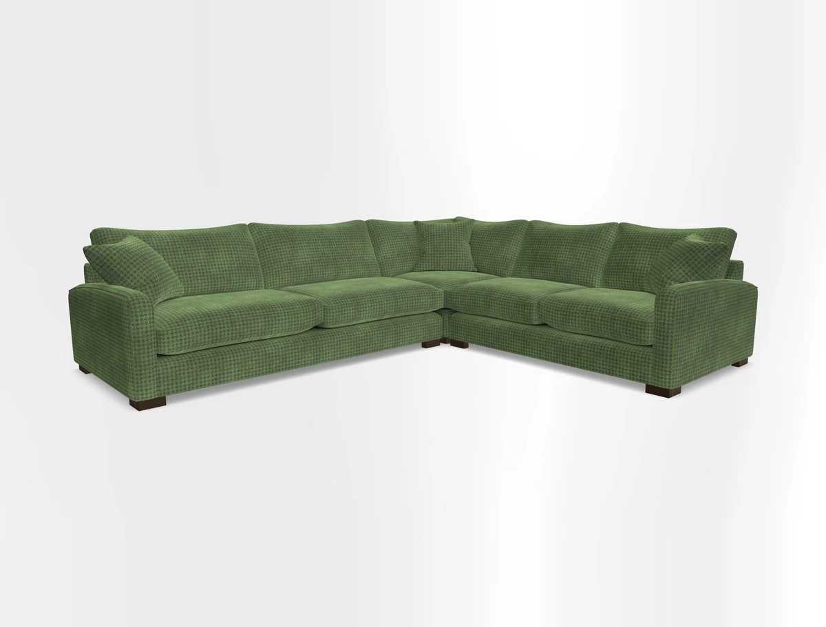 Brook Green large corner sofa LHF in Two Tone Plain Biscuit
