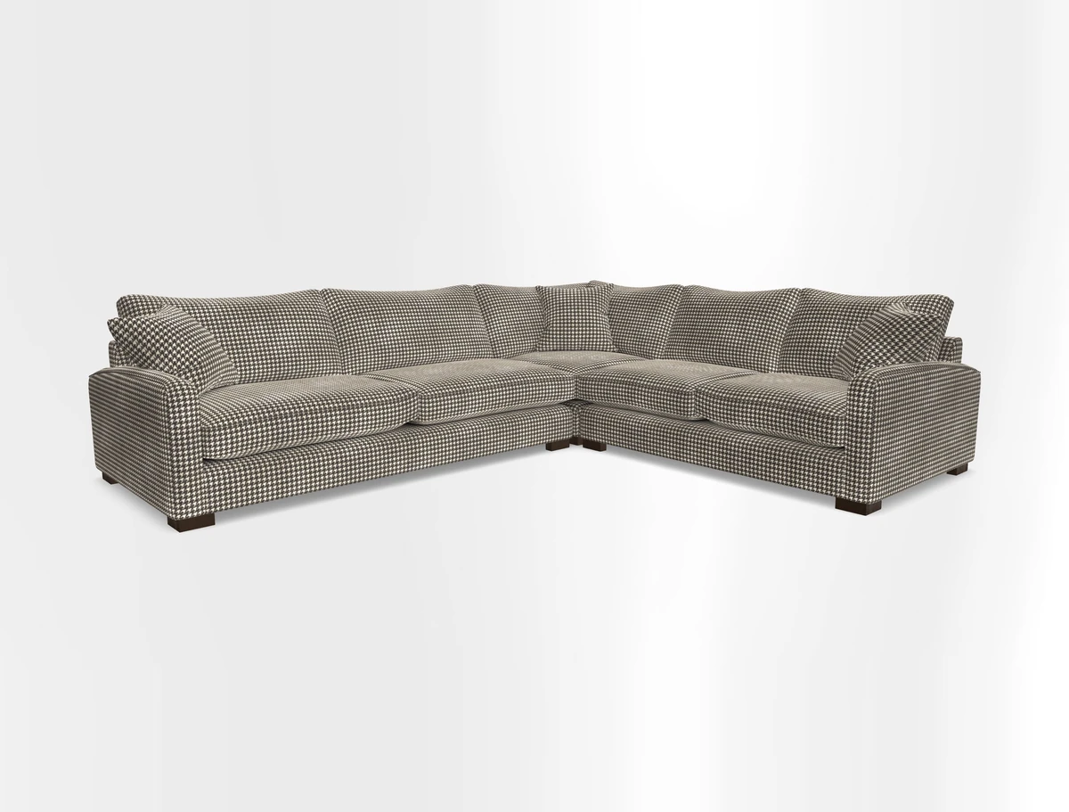 Brook Green large corner sofa LHF in Two Tone Plain Biscuit