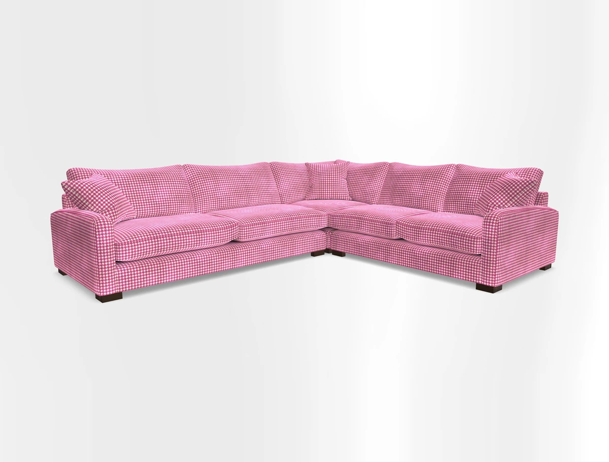 Brook Green large corner sofa LHF in Two Tone Plain Biscuit