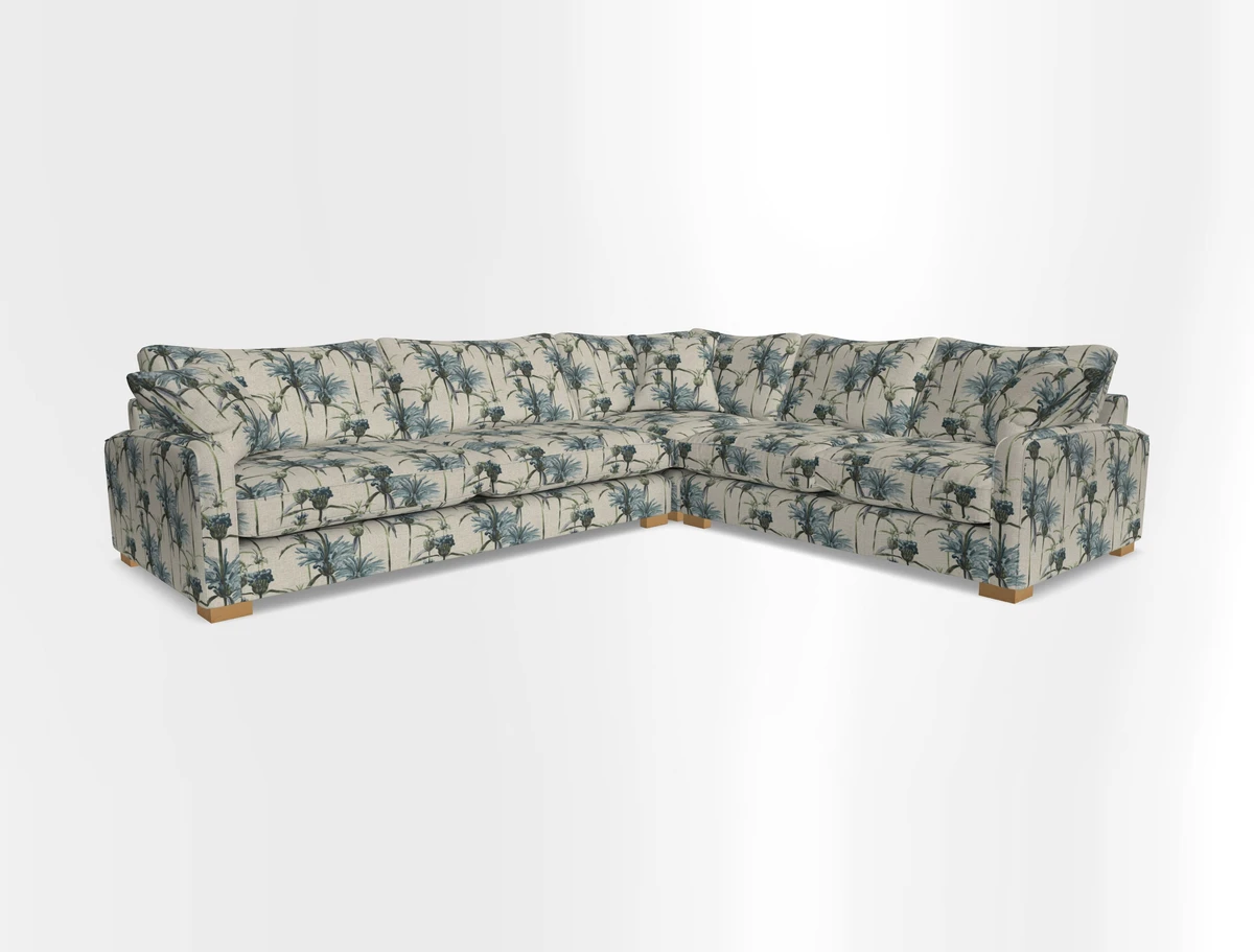 Brook Green large corner sofa LHF in Two Tone Plain Biscuit