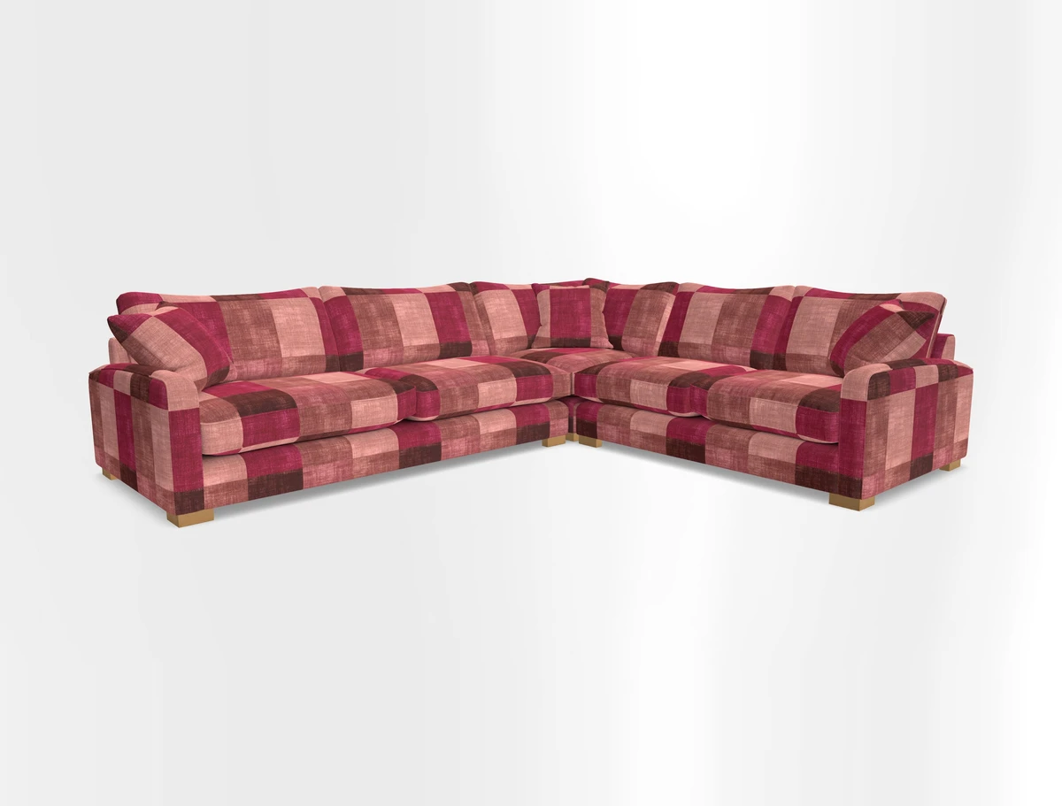 Brook Green large corner sofa LHF in Two Tone Plain Biscuit