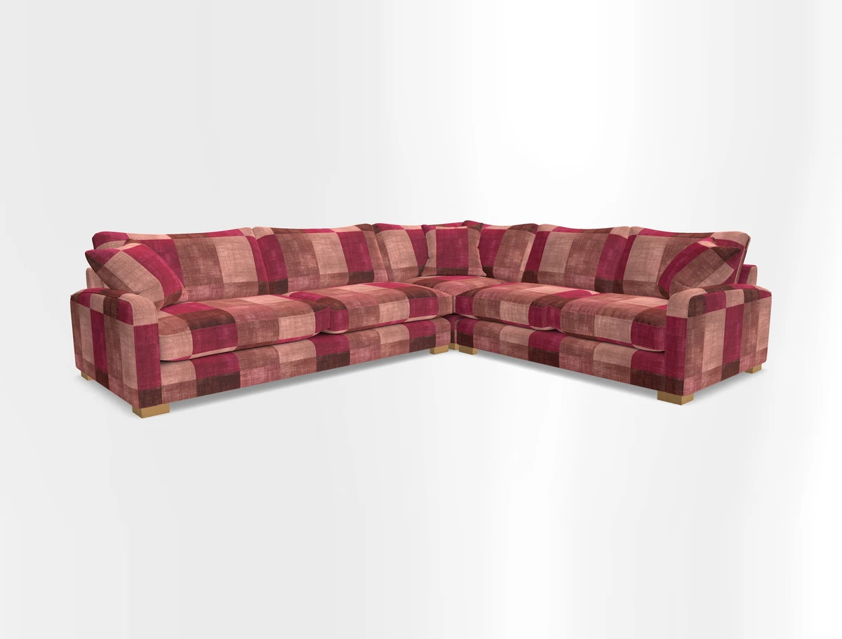 Brook Green large corner sofa LHF in Two Tone Plain Biscuit