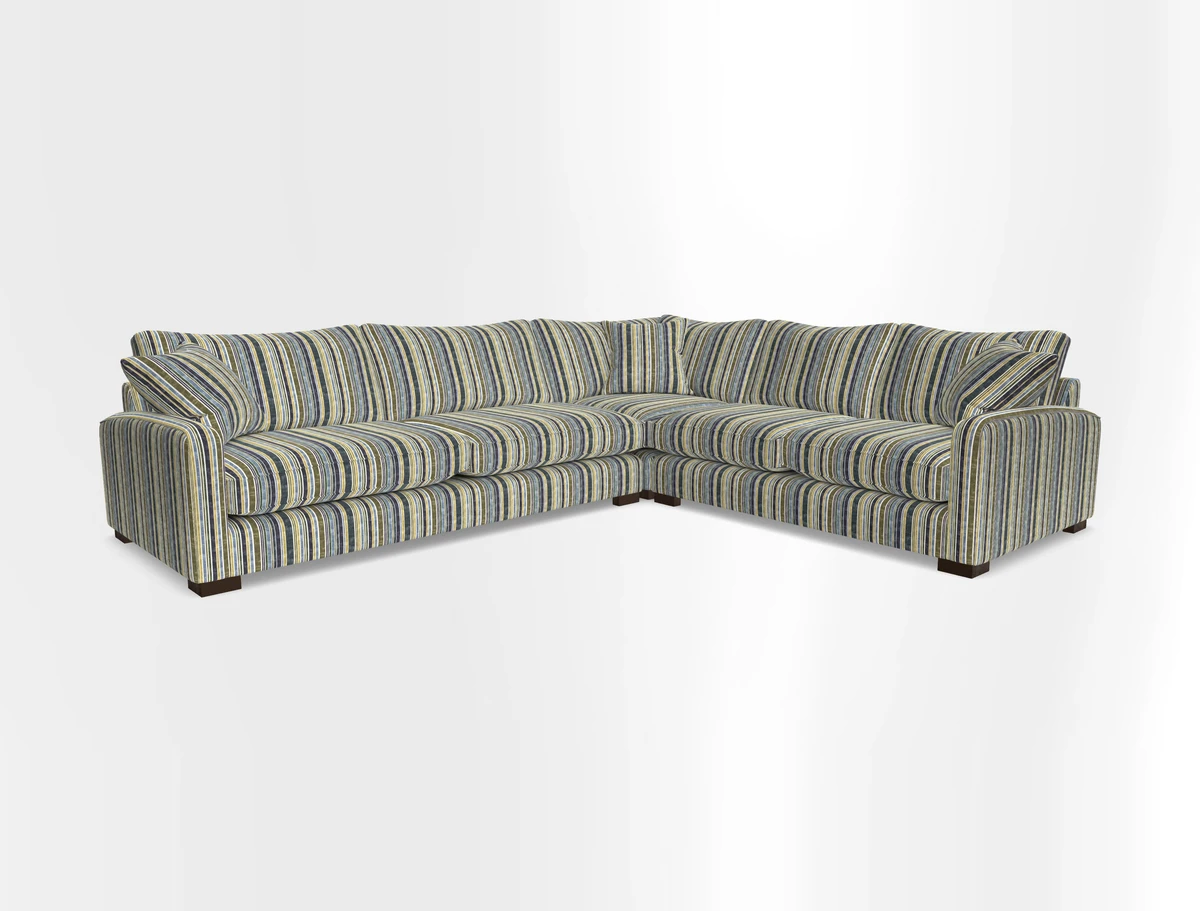Brook Green large corner sofa LHF in Two Tone Plain Biscuit