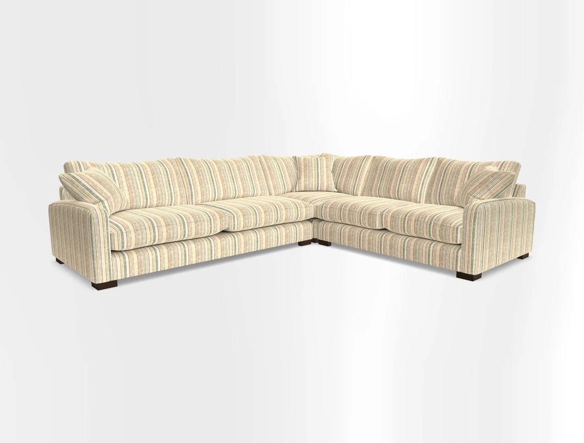 Brook Green large corner sofa LHF in Two Tone Plain Biscuit