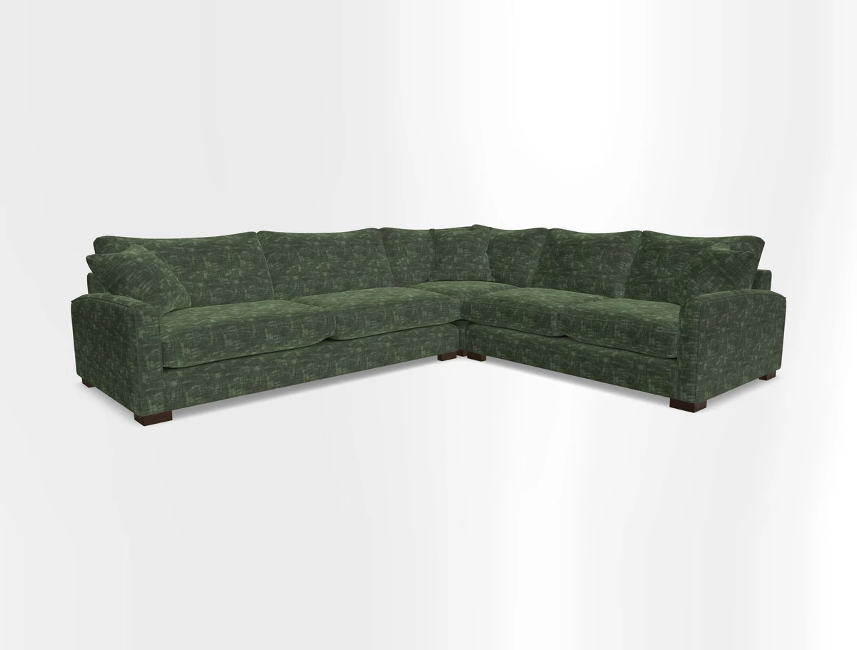 Brook Green large corner sofa LHF in Two Tone Plain Biscuit