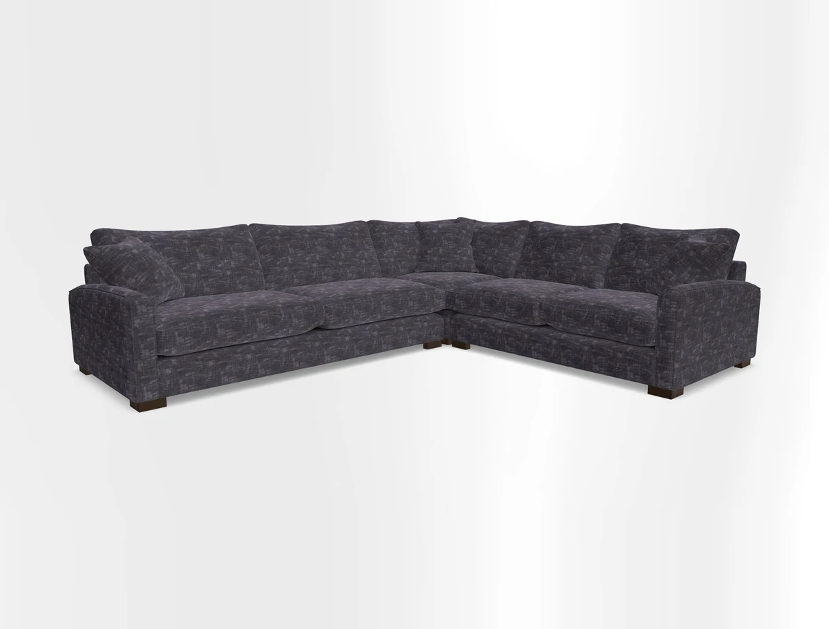 Brook Green large corner sofa LHF in Two Tone Plain Biscuit