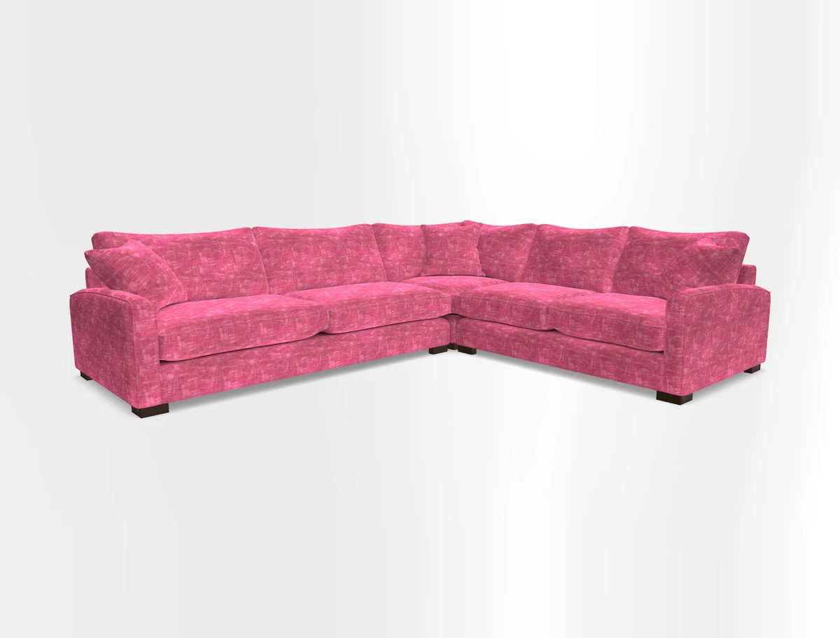 Brook Green large corner sofa LHF in Two Tone Plain Biscuit