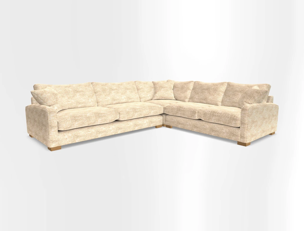 Brook Green large corner sofa LHF in Two Tone Plain Biscuit