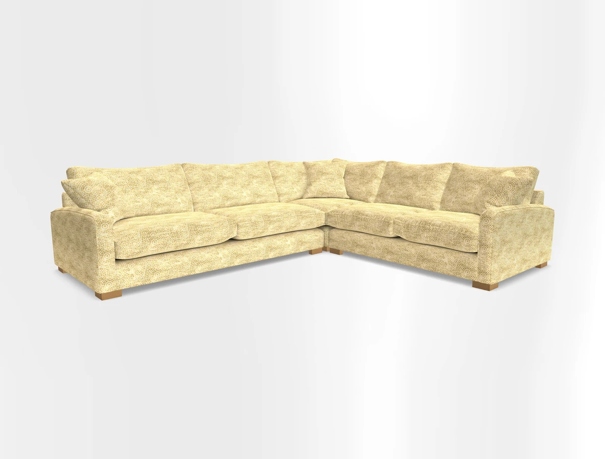 Brook Green large corner sofa LHF in Two Tone Plain Biscuit