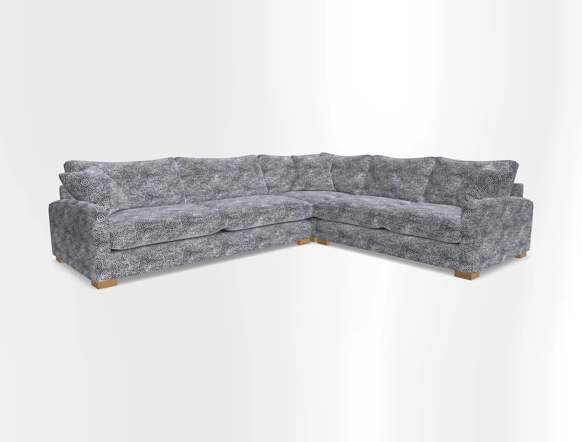 Brook Green large corner sofa LHF in Two Tone Plain Biscuit
