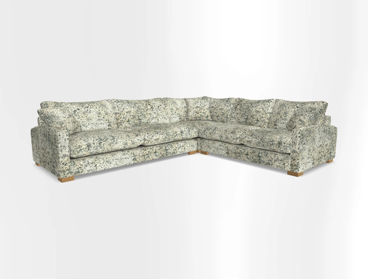 Brook Green large corner sofa LHF in Two Tone Plain Biscuit
