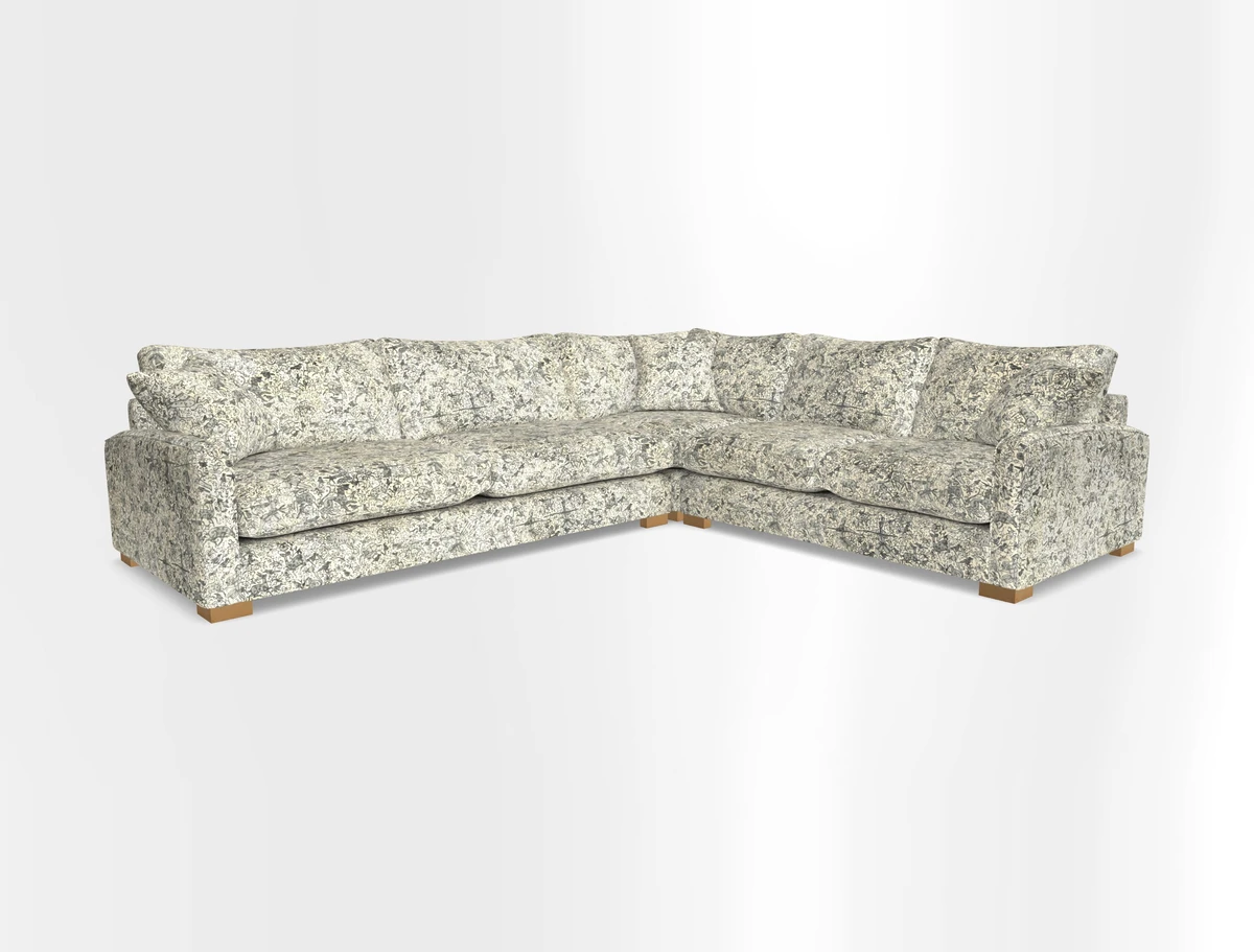 Brook Green large corner sofa LHF in Two Tone Plain Biscuit