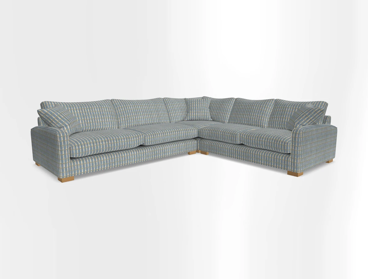 Brook Green large corner sofa LHF in Two Tone Plain Biscuit