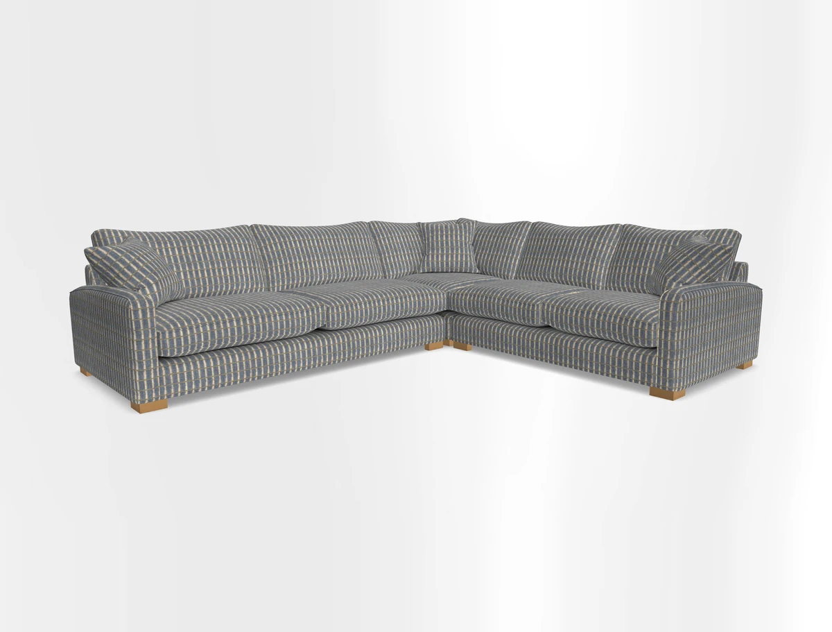 Brook Green large corner sofa LHF in Two Tone Plain Biscuit