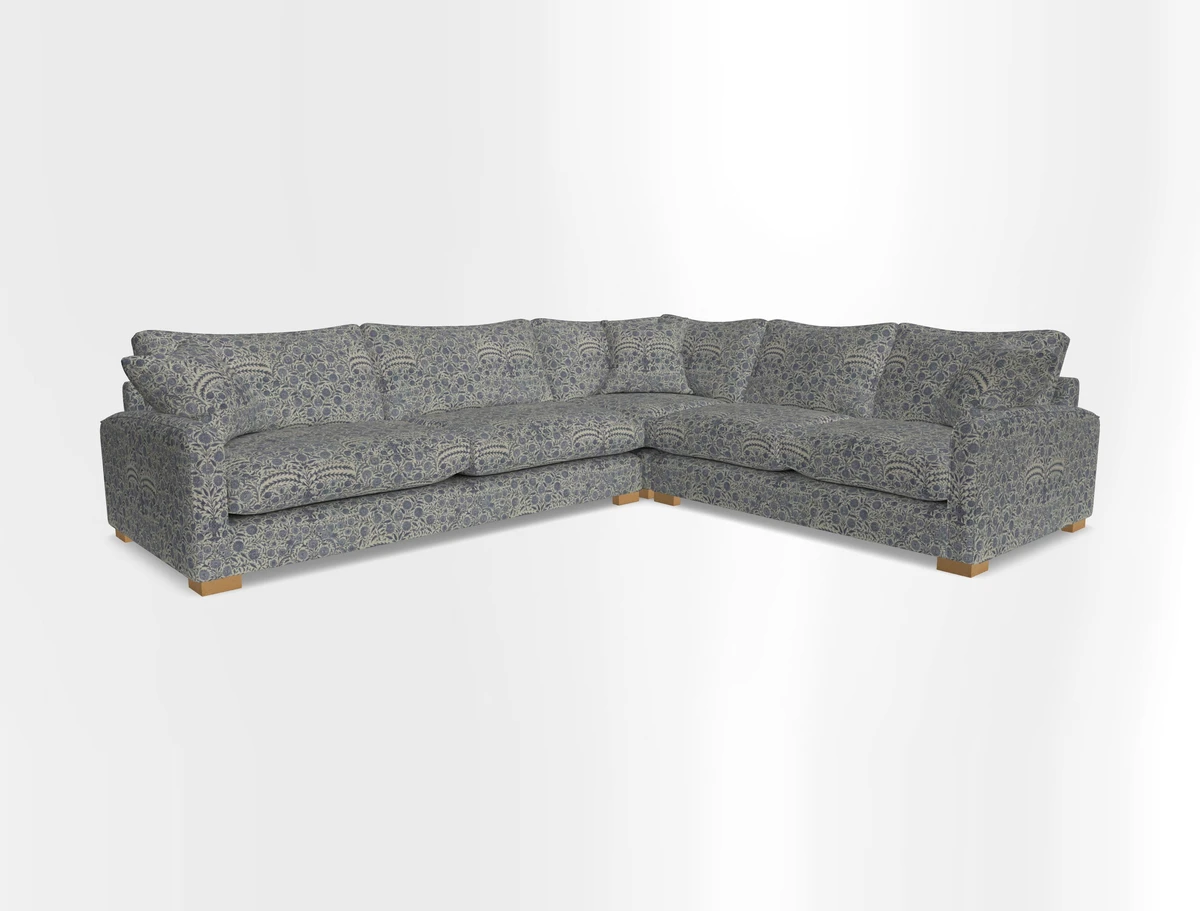 Brook Green large corner sofa LHF in Two Tone Plain Biscuit