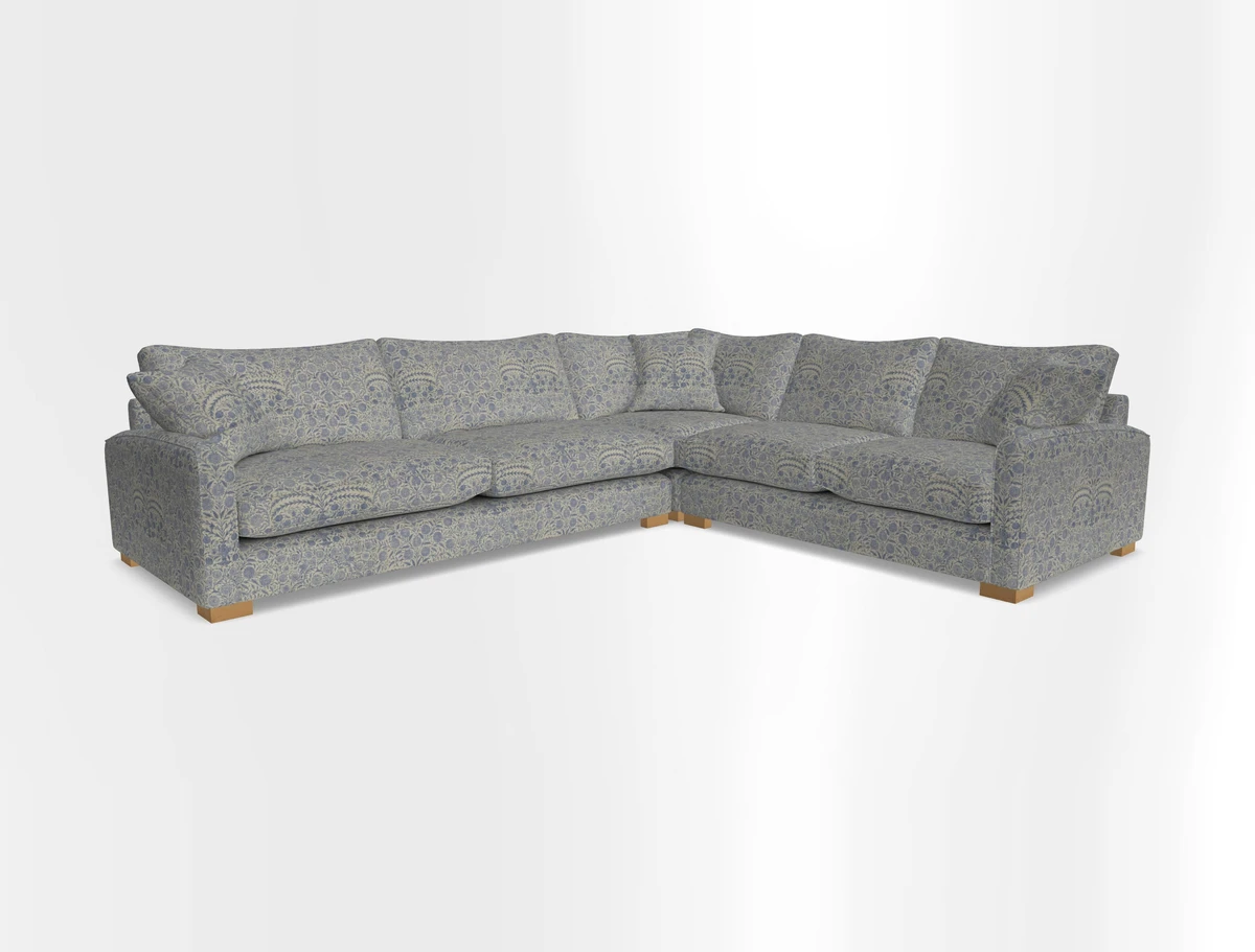 Brook Green large corner sofa LHF in Two Tone Plain Biscuit