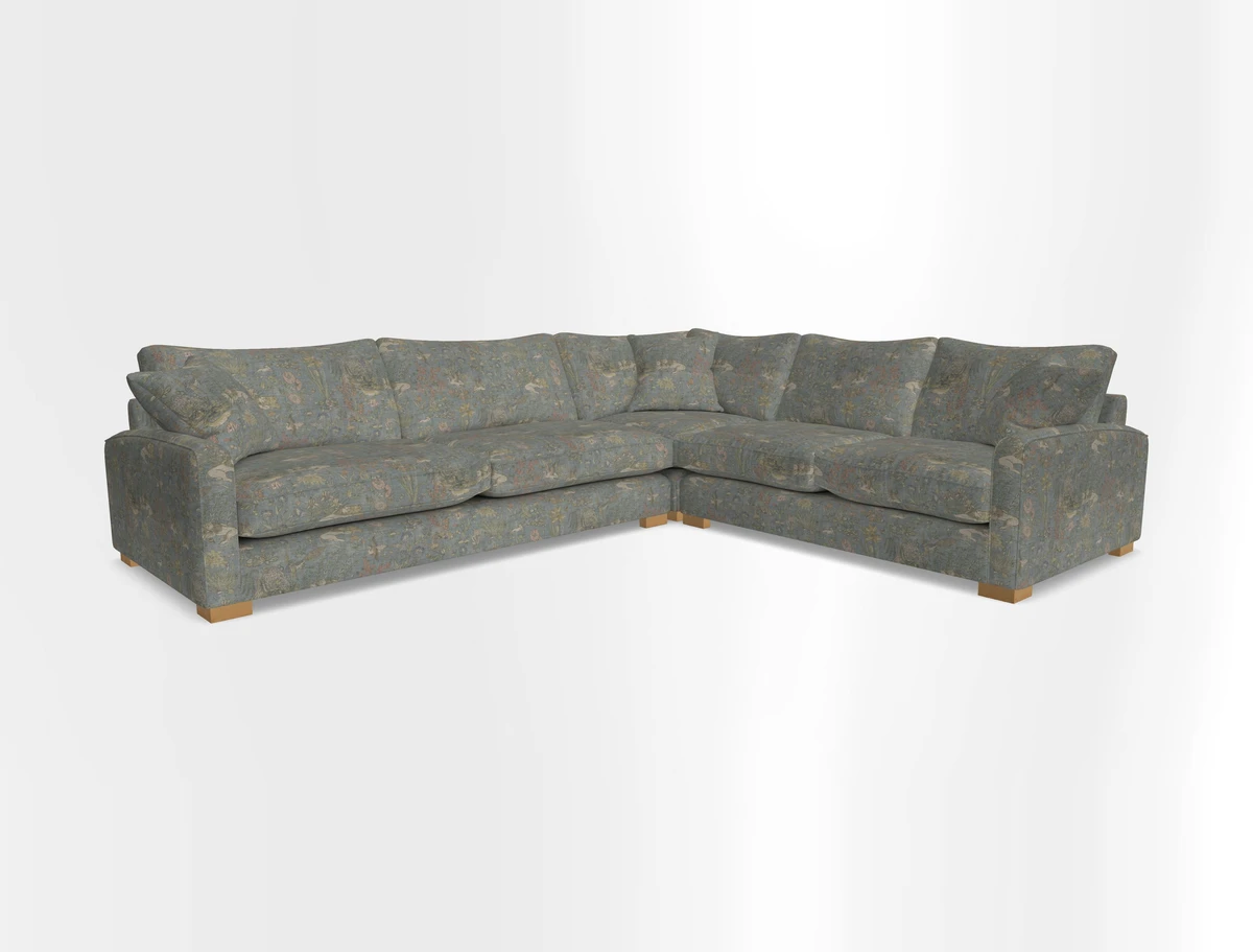 Brook Green large corner sofa LHF in Two Tone Plain Biscuit