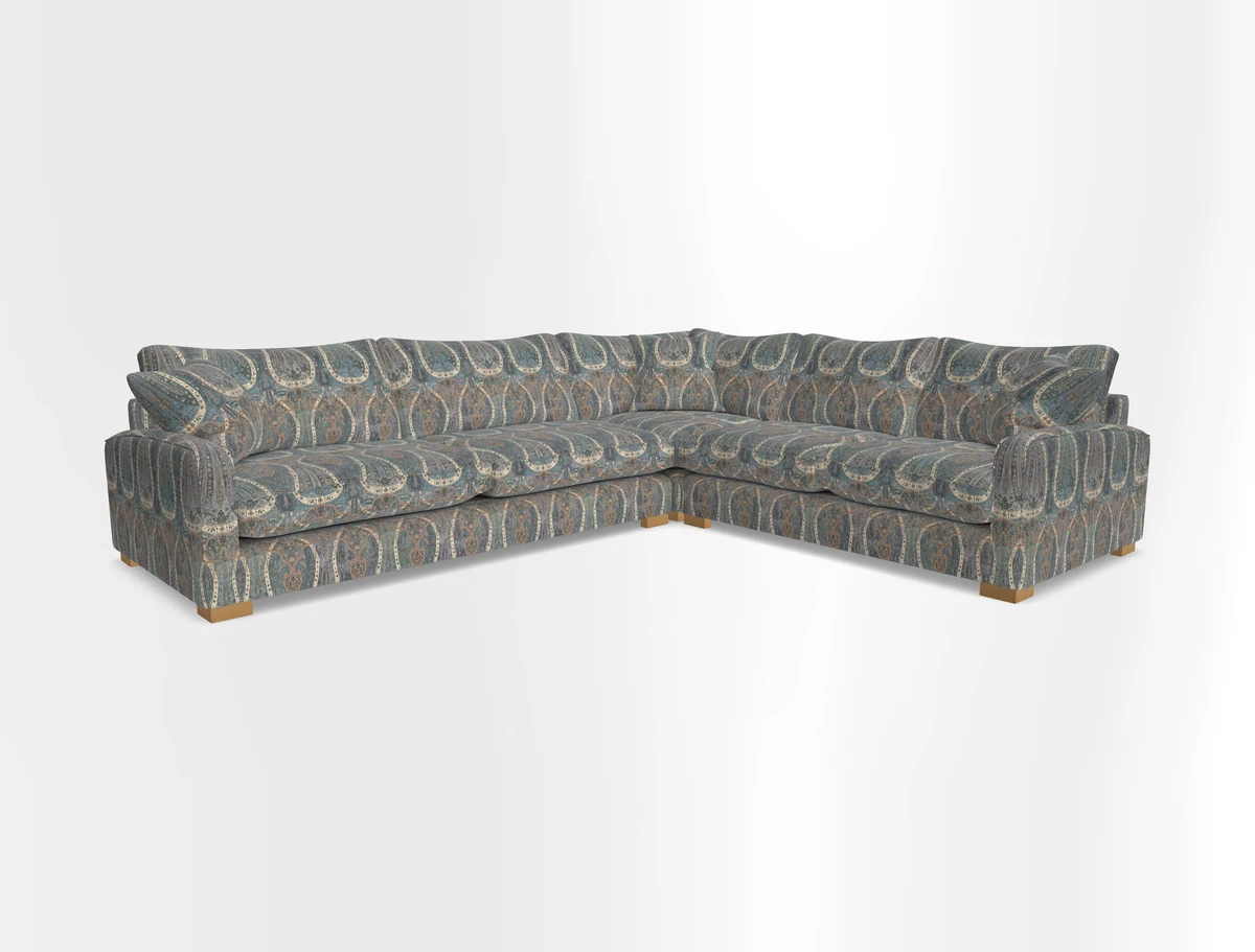 Brook Green large corner sofa LHF in Two Tone Plain Biscuit