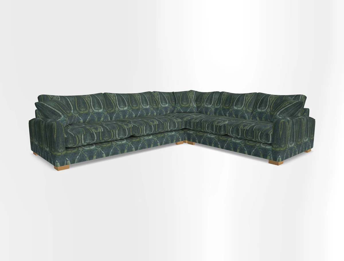 Brook Green large corner sofa LHF in Two Tone Plain Biscuit