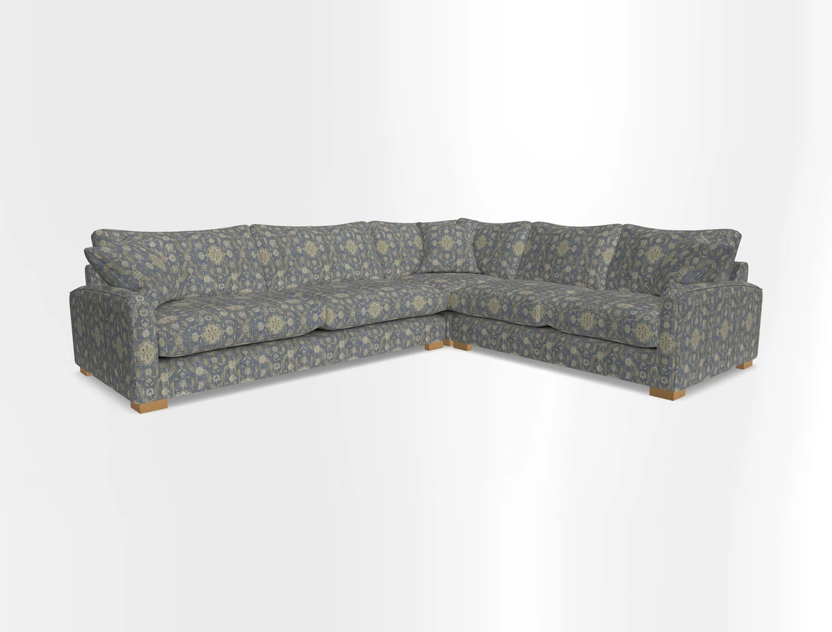 Brook Green large corner sofa LHF in Two Tone Plain Biscuit