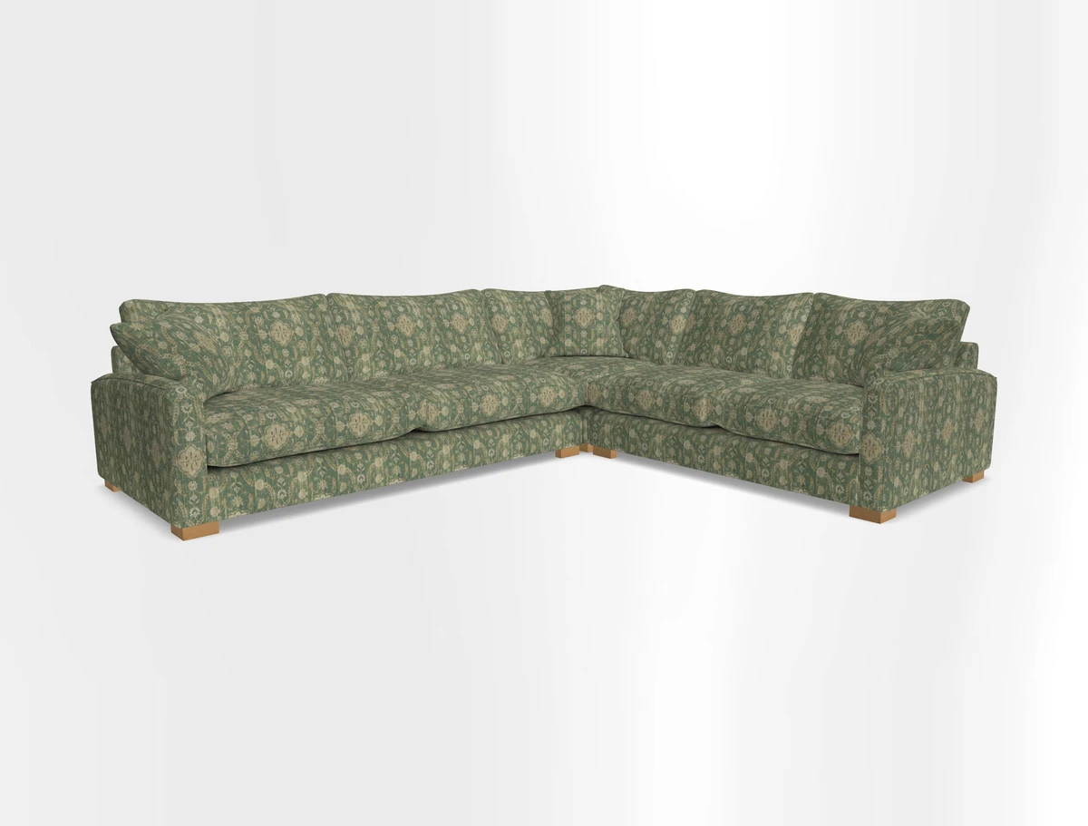 Brook Green large corner sofa LHF in Two Tone Plain Biscuit