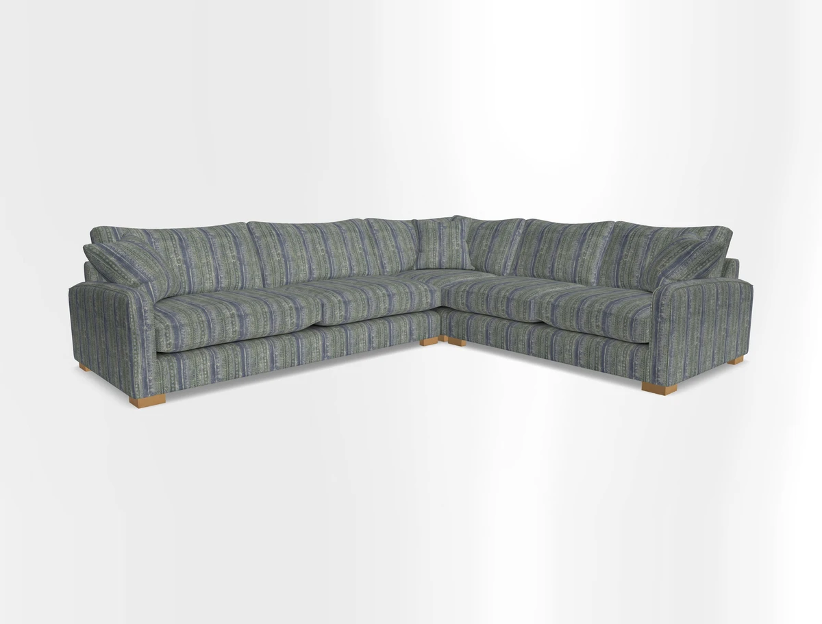 Brook Green large corner sofa LHF in Two Tone Plain Biscuit